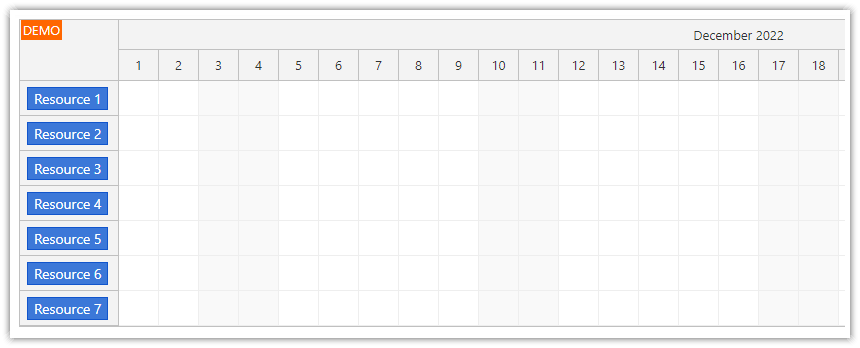 Angular Scheduler: Add Angular Components to Row Headers