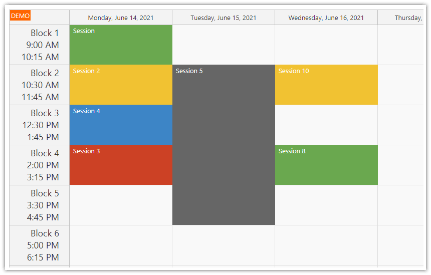ASP.NET Timetable Tutorial (C#, VB.NET, SQL Server)