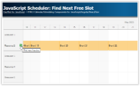 JavaScript Scheduler: Find Next Free Slot