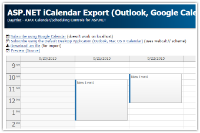 ASP.NET iCalendar Export (Outlook, Google Calendar, Mac OS X Calendar)