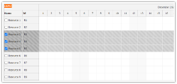 JavaScript Scheduler: Using Checkboxes to Select Rows