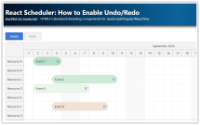 React Scheduler: How to Enable Undo/Redo