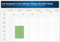 Cell Templates in Vue Calendar: Display Slot Start Times, Sunrise & Sunset (Open-Source)