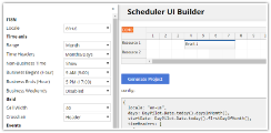 HTML5/JavaScript Scheduler: Online Configurator