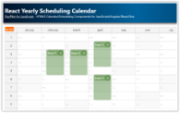 React Yearly Scheduling Calendar