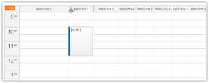 JavaScript Calendar: Reorder and Resize Columns using Drag and Drop