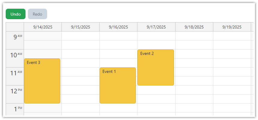 Angular Calendar - The Undo Button