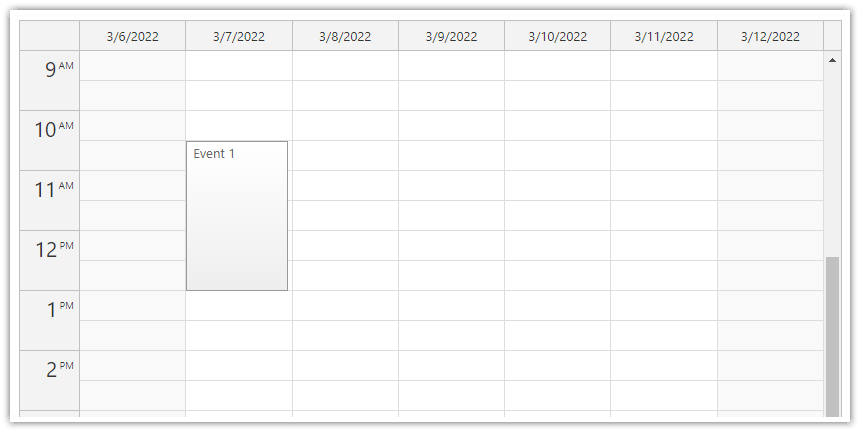 react weekly calendar component tutorial open source duration bar off