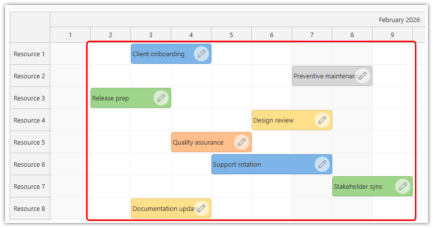 Load and Customize Events in the Next.js Scheduler Timeline