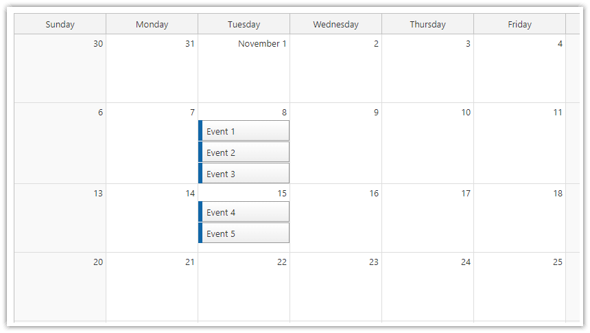 react monthly calendar tutorial open source loading events