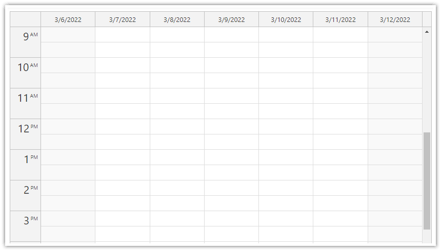 react weekly calendar component open source date