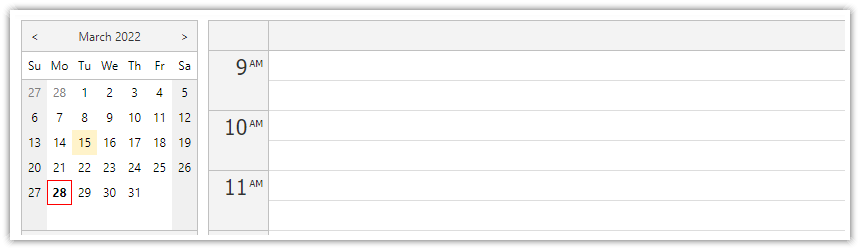 angular date picker day select mode