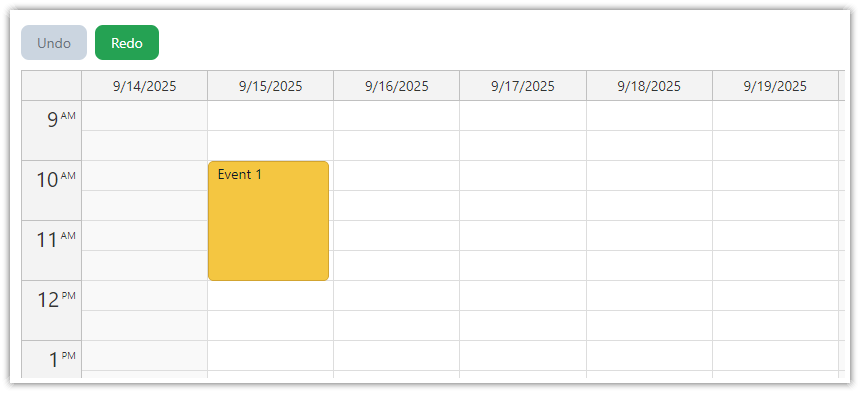 Angular Calendar - The Redo Button