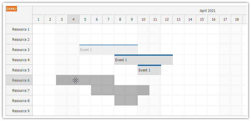 javascript scheduler copy multiple events drag drop