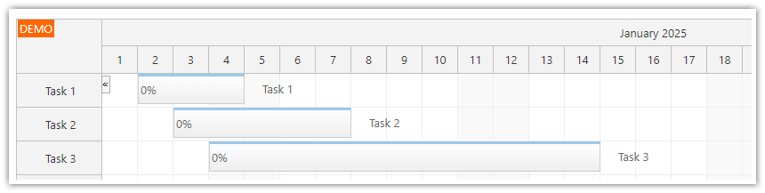 HTML5 JavaScript Gantt Chart - Loading Tasks from Database