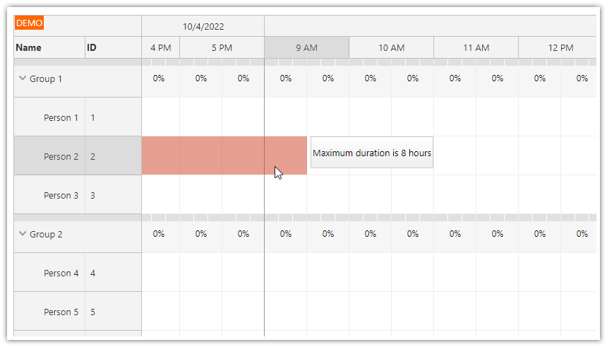 asp.net core work order scheduling maximum task duration