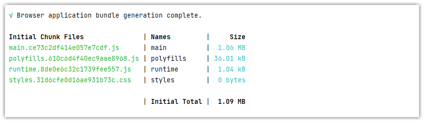 angular scheduler single bundle build
