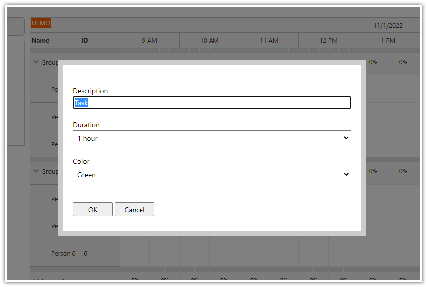 asp.net core new work order dialog form