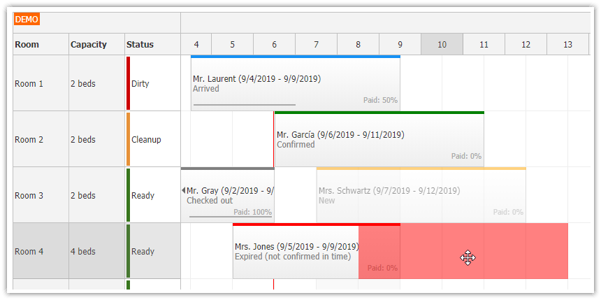 html5 hotel room booking javascript php mysql reservation overlaps