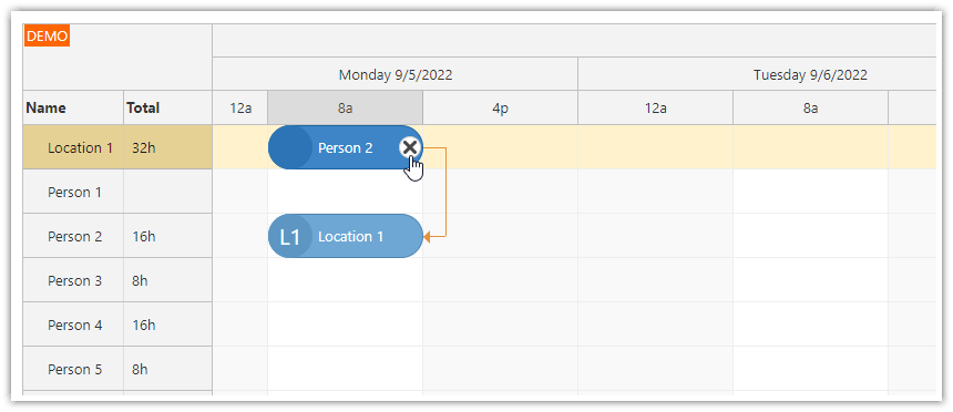 asp.net core shift planning delete assignments