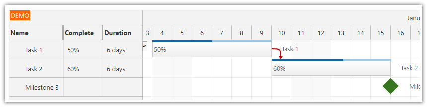 React Gantt Chart with Additional Columns