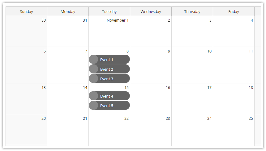 react monthly calendar tutorial open source styling