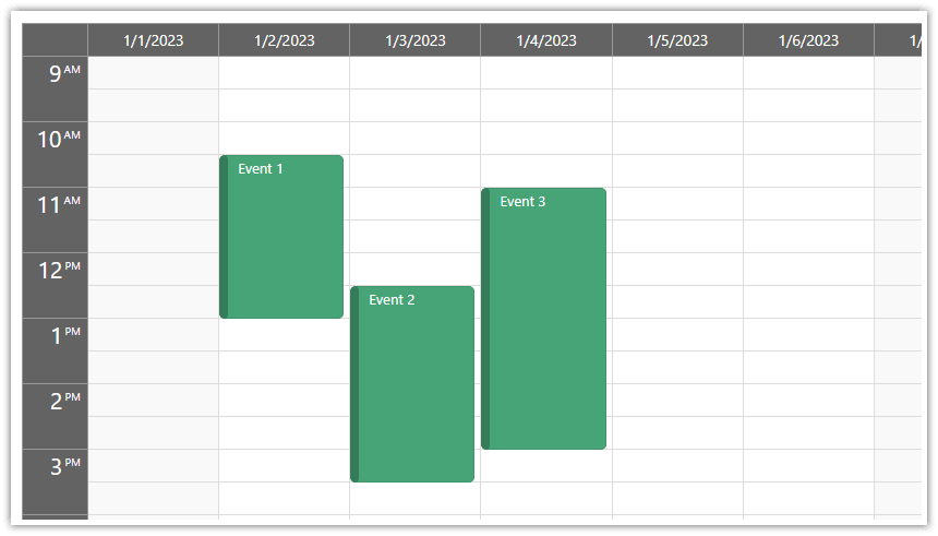 html5 javascript event calendar open source css theme green