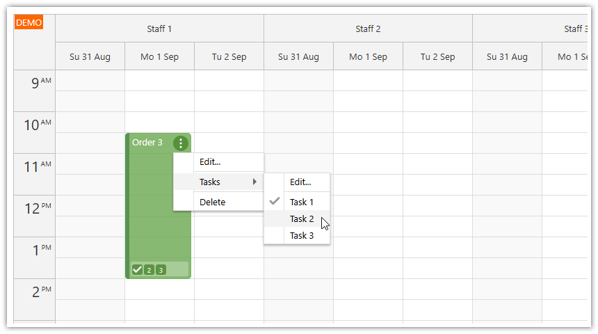 Task Checklist for Orders - Workforce Scheduling in ASP.NET Core