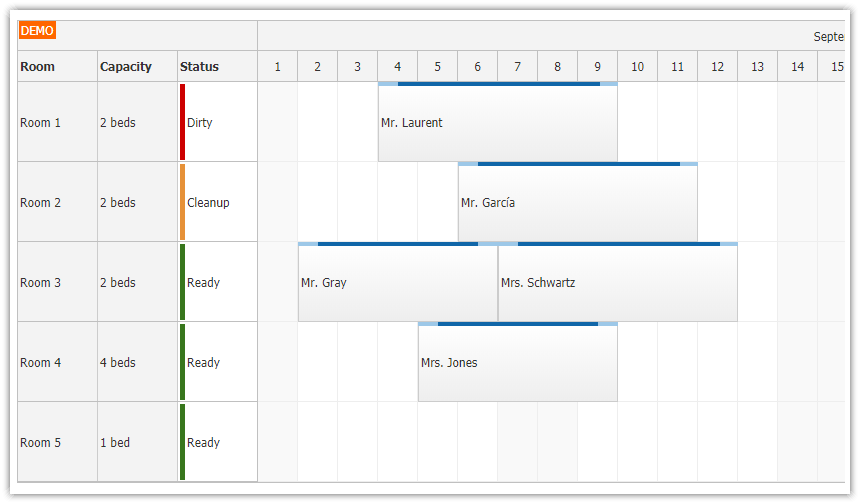 html5 hotel room booking javascript php mysql loading reservations