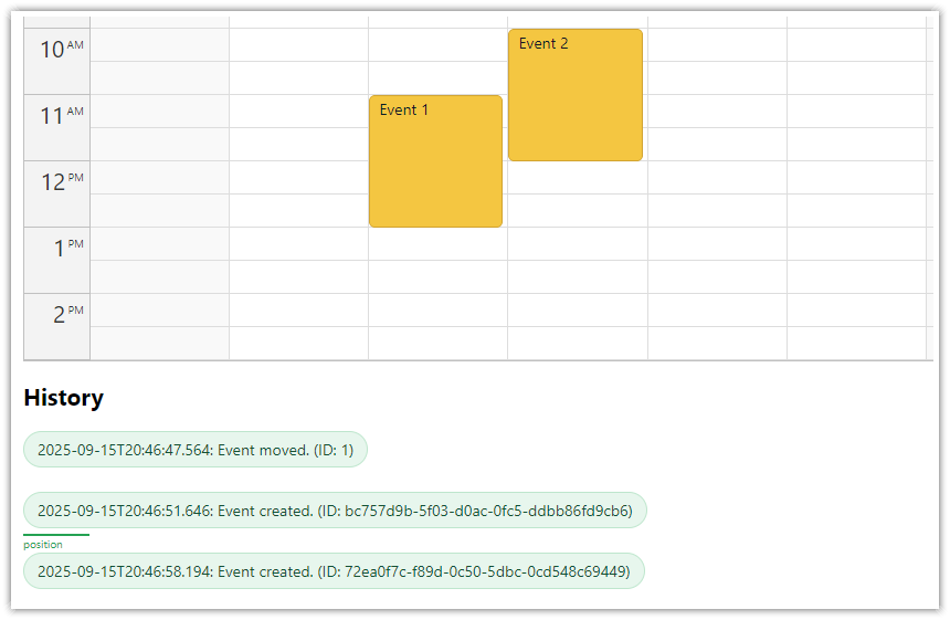 Enable Undo Redo for the Calendar (Initialization)